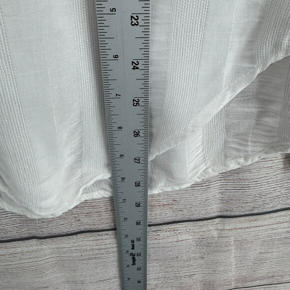 Bella Dahl Linen Blend Button Down Blouse Womens Large Ivory White - Picture 12 of 12